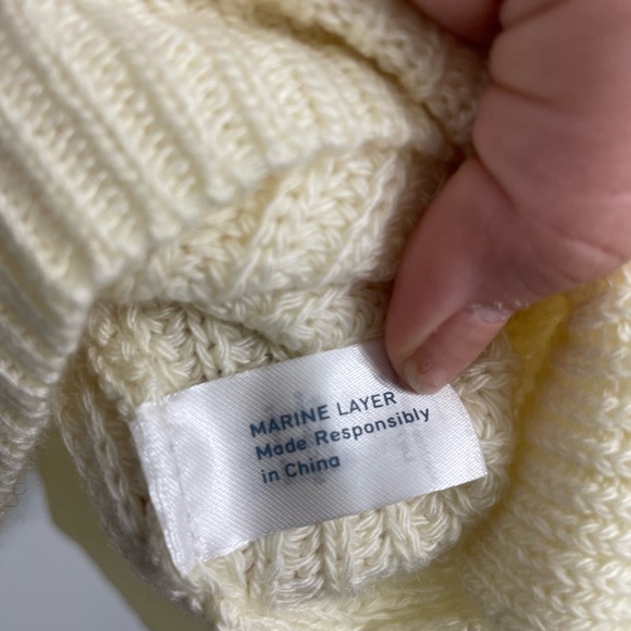 NWT Marine Layer Olivia Crewneck Cashmere Blend Sweater in white - Picture 10 of 10